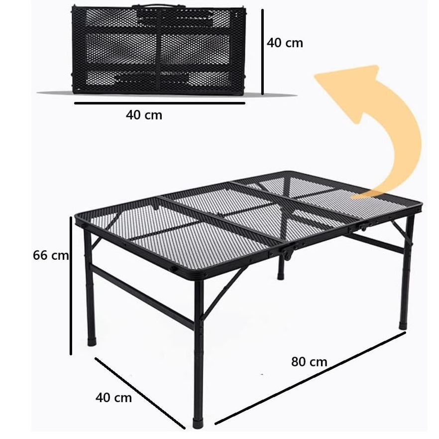 Masa pliabila de camping si gradina, Zola, portabila, cadru din aluminiu, picioare antiderapante, 80 x 40 x 66 cm, neagra Masa pliabila de camping si gradina, Zola, portabila, cadru din aluminiu, picioare antiderapante, 80 x 40 x 66 cm, neagra